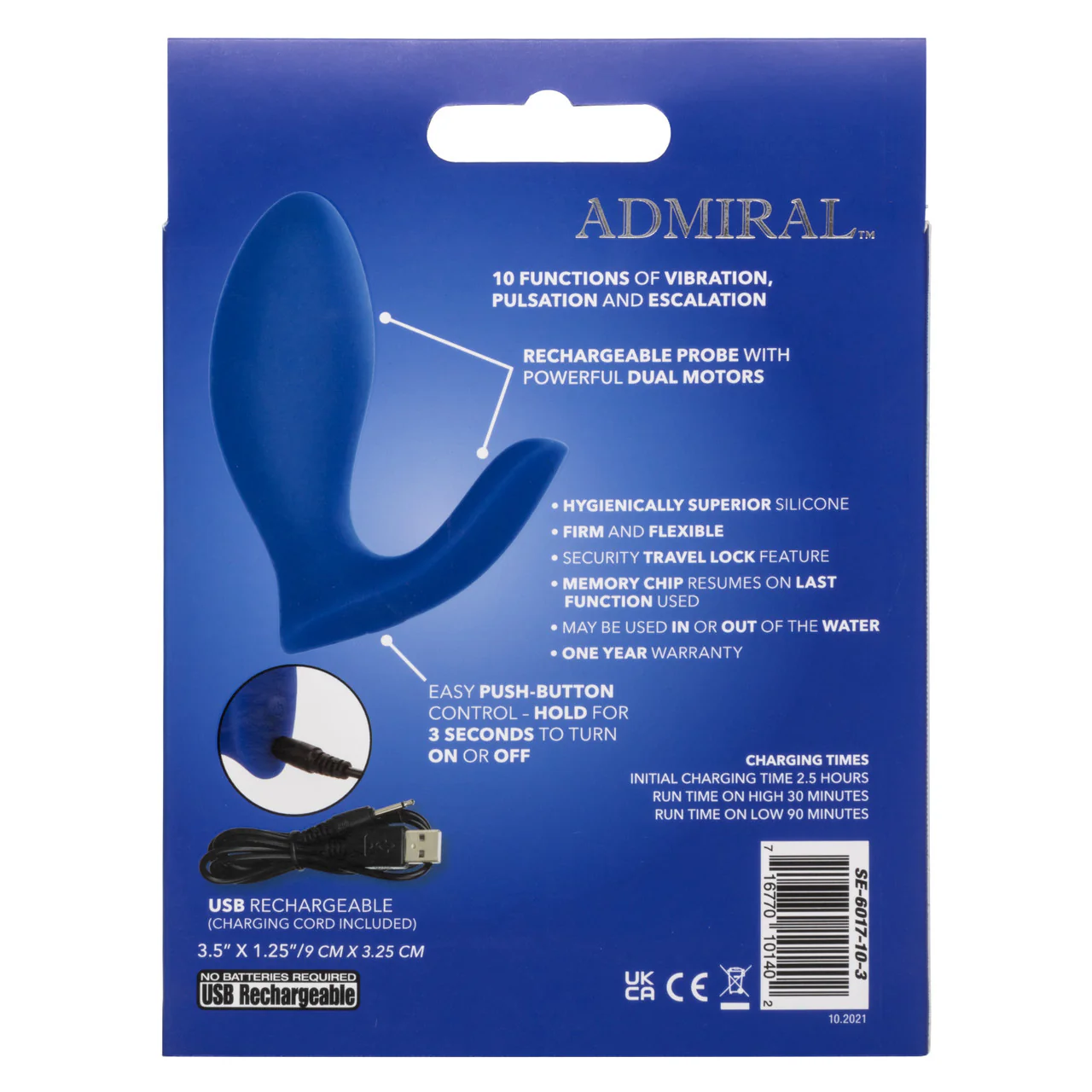 Admiral Prostate Rimming Rechargeable Silicone Probe - Image 4
