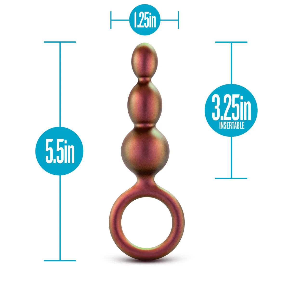 Anal Adventures Matrix Beaded Loop Plug - Copper - Image 3