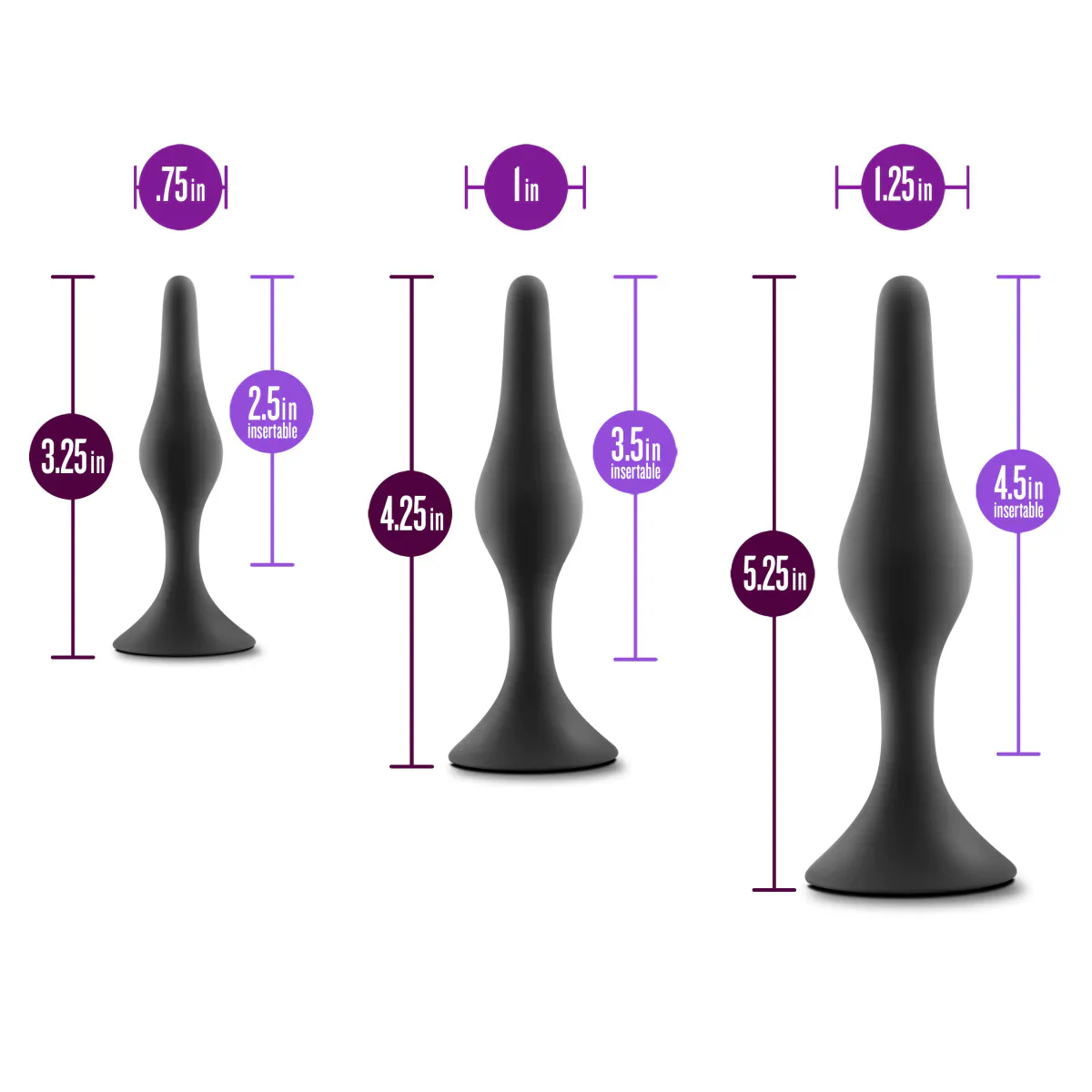 Anal Adventures Platinum Beginner Kit Black Anal Plug - Image 6