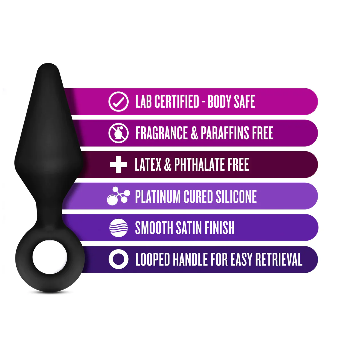 Anal Adventures Platinum Loop Kit Black Anal Plug - Image 5