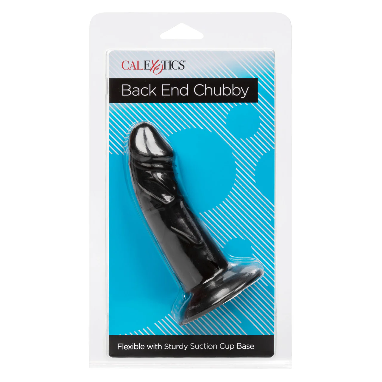 Anal Toys Back End Chubby Suction Cup Base Dildo - Black - Image 3