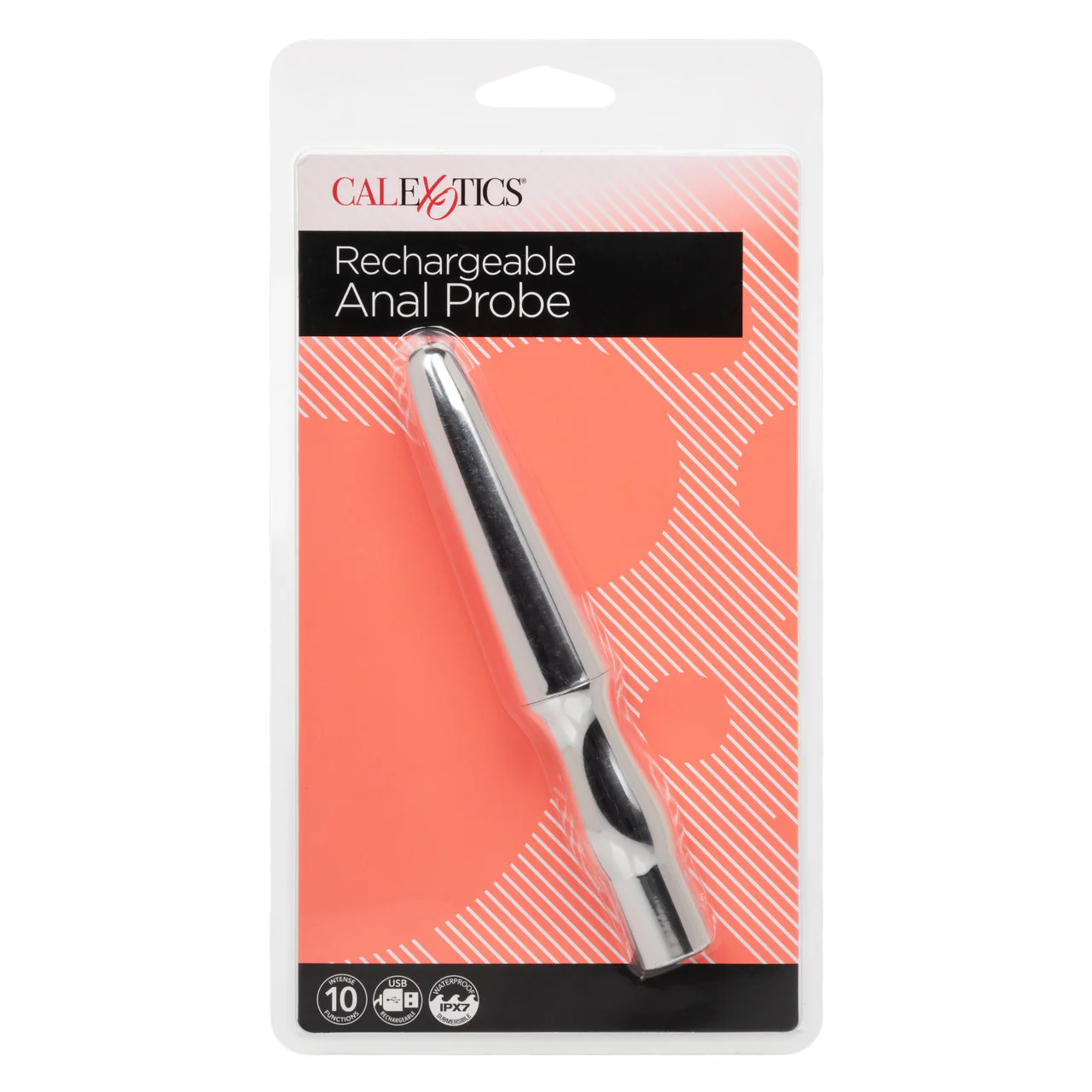 Anal Toys Rechargeable Silicone Anal Probe - Silver - Image 4