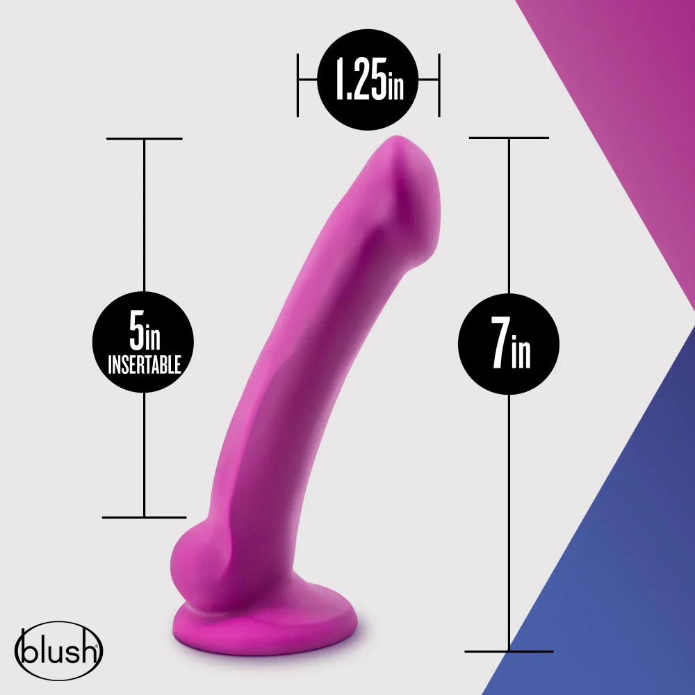 Avant Ergo Mini Violet D9 Artisan 7 Inch Thin Dildo with Suction Cup Base - Image 2
