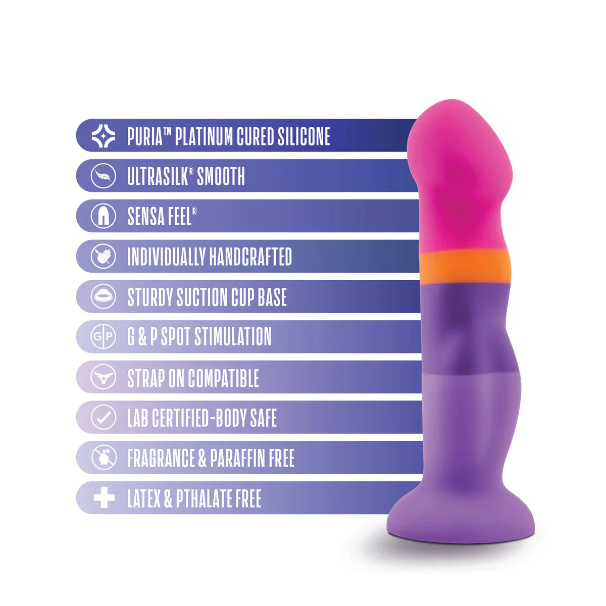Avant Summer Fling D3: Artisan 8 Inch Curved Dildo with Suction Cup Base - Image 7