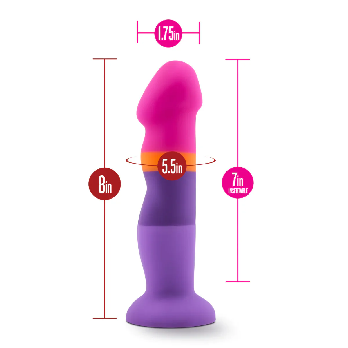 Avant Summer Fling D3: Artisan 8 Inch Curved Dildo with Suction Cup Base - Image 8