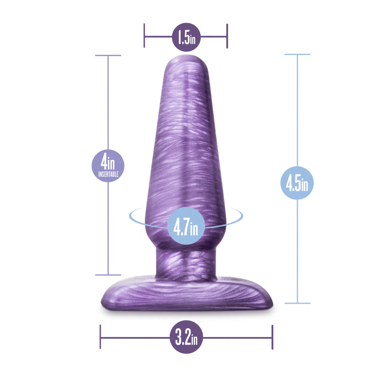 B Yours Cosmic Purple Swirl 4.75-Inch Anal Plug - Image 2