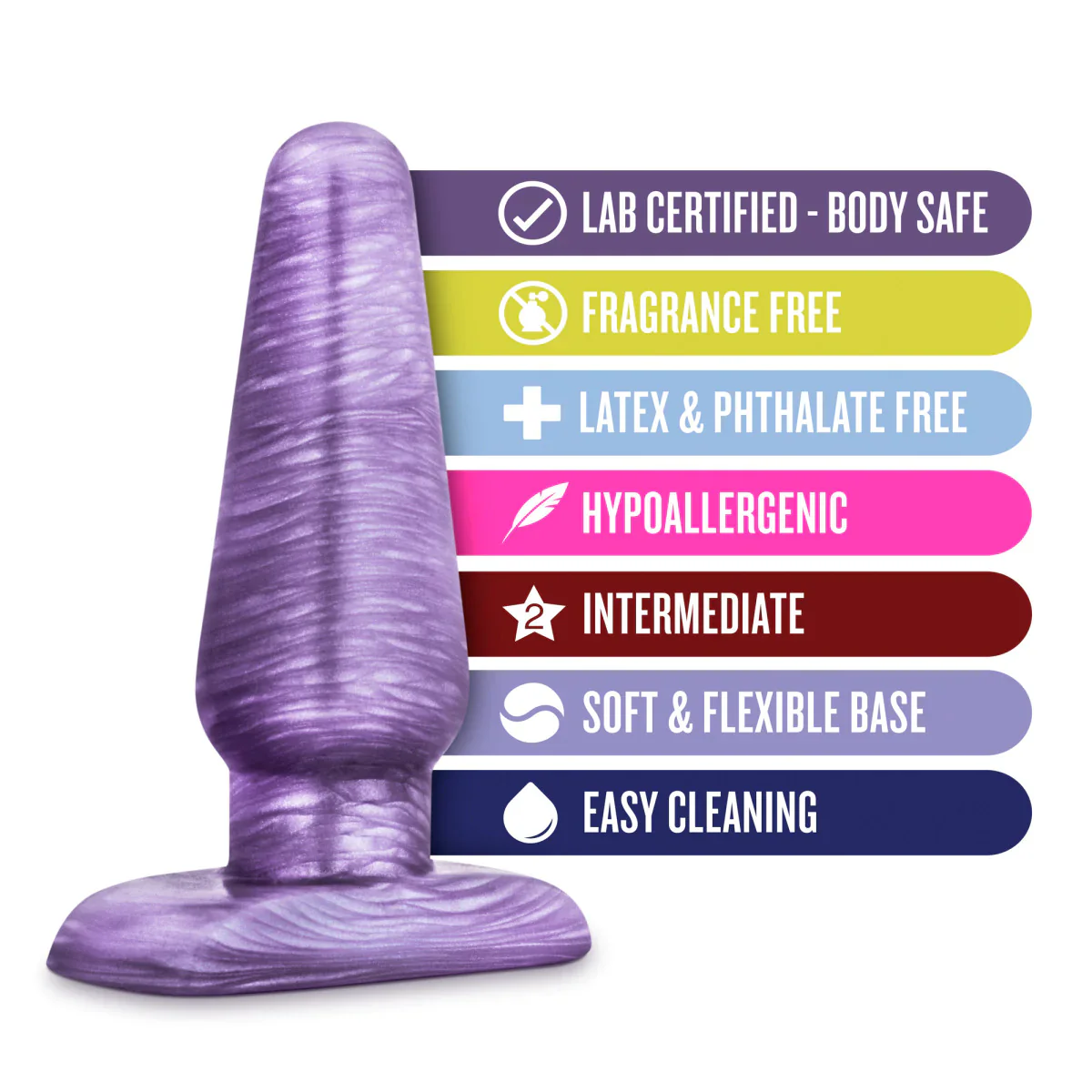 B Yours Cosmic Purple Swirl 4.75-Inch Anal Plug - Image 3