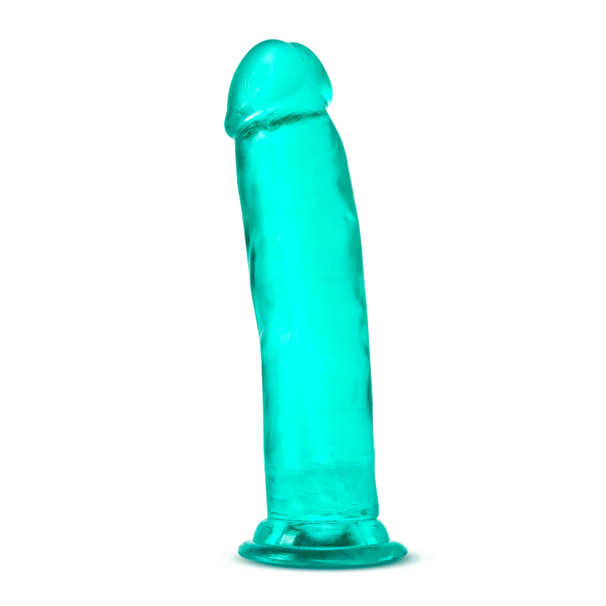 B Yours Plus Thrill Nā Drill Realistic Teal 9.5-Inch Long Dildo - Image 4