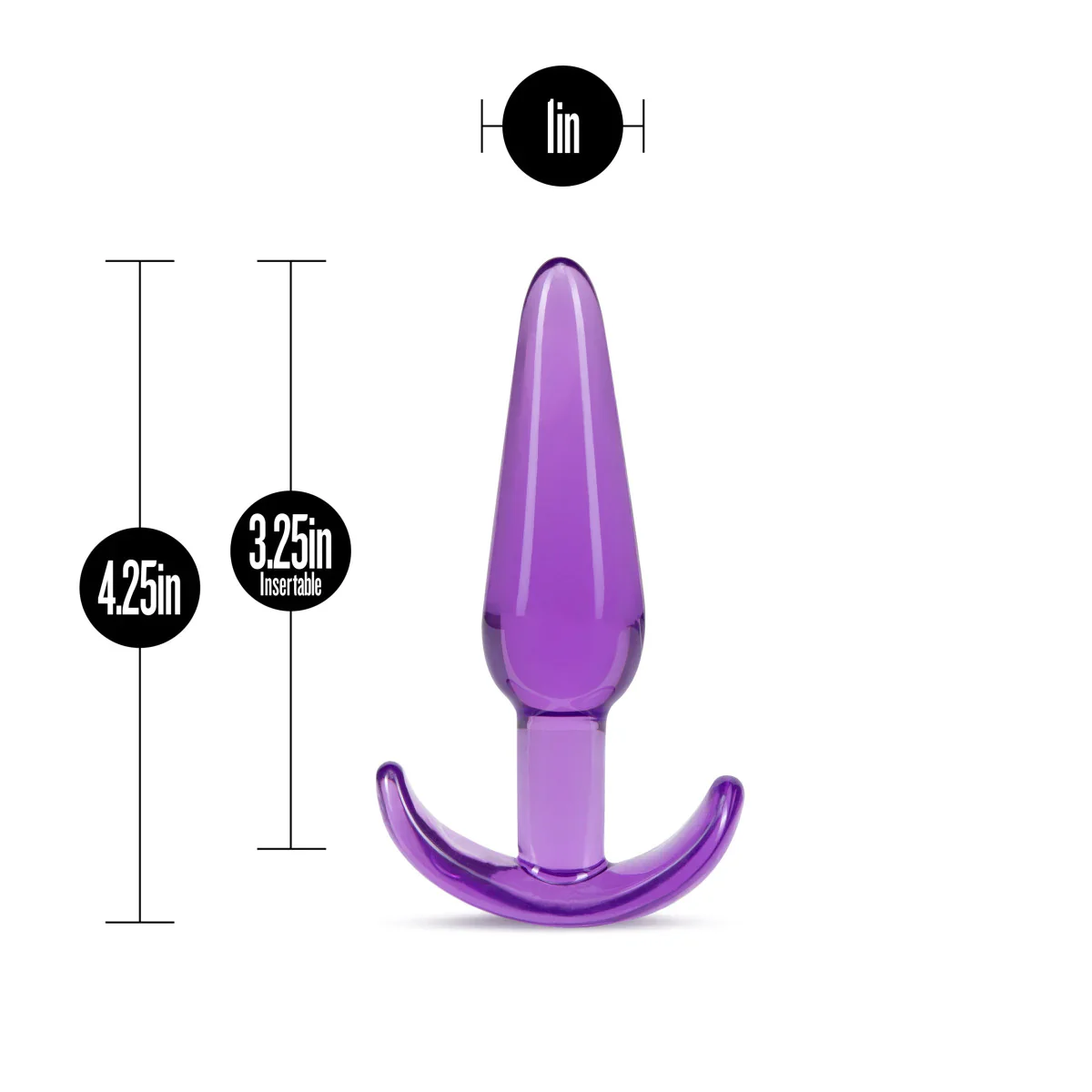 B Yours Slim Blue 4.25-Inch Anal Plug - Image 2