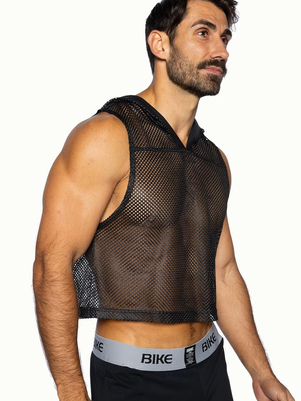 BIKE Hooded Sleeveless Practice Jersey - Black - Image 5
