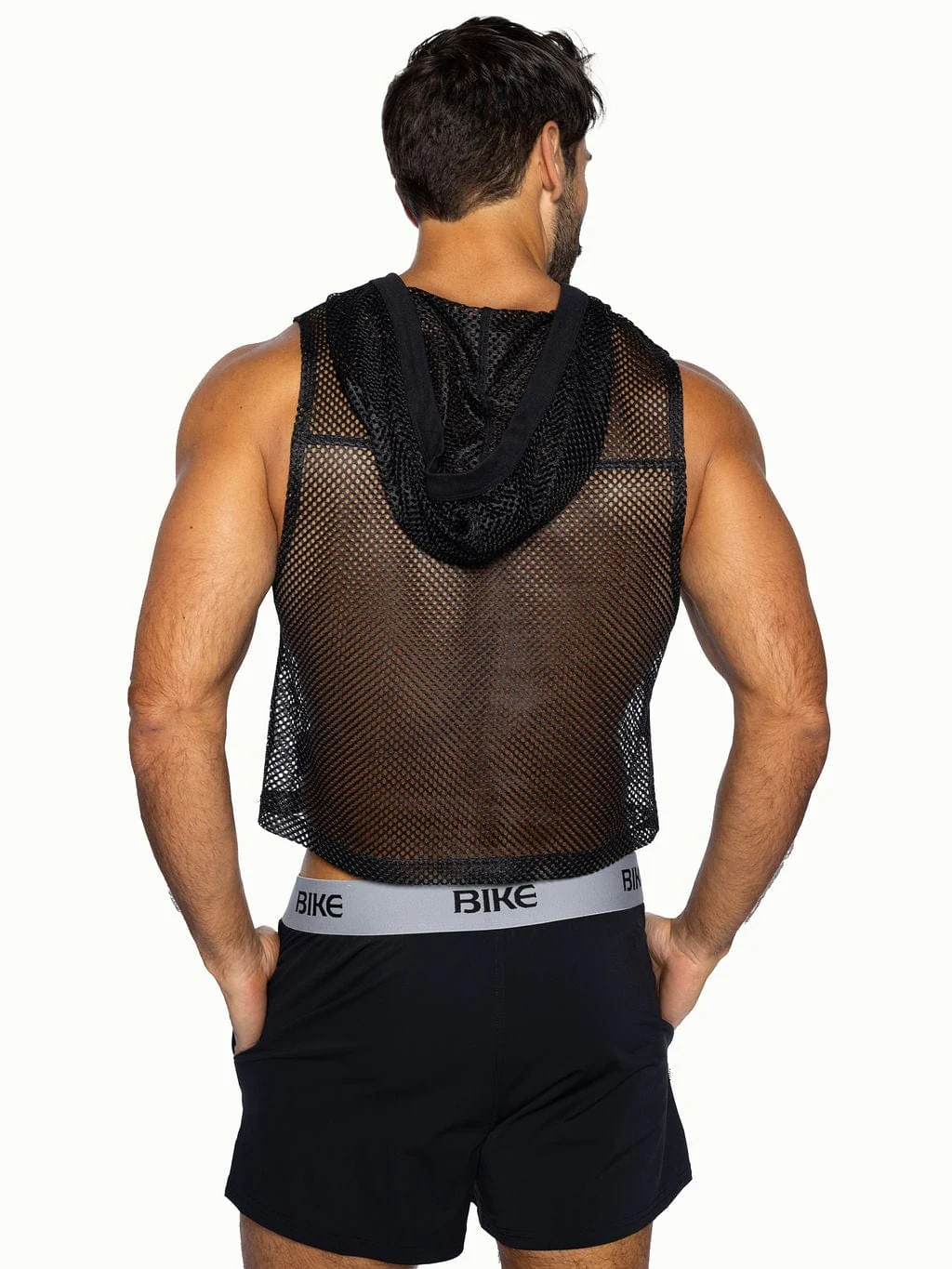 BIKE Hooded Sleeveless Practice Jersey - Black - Image 7