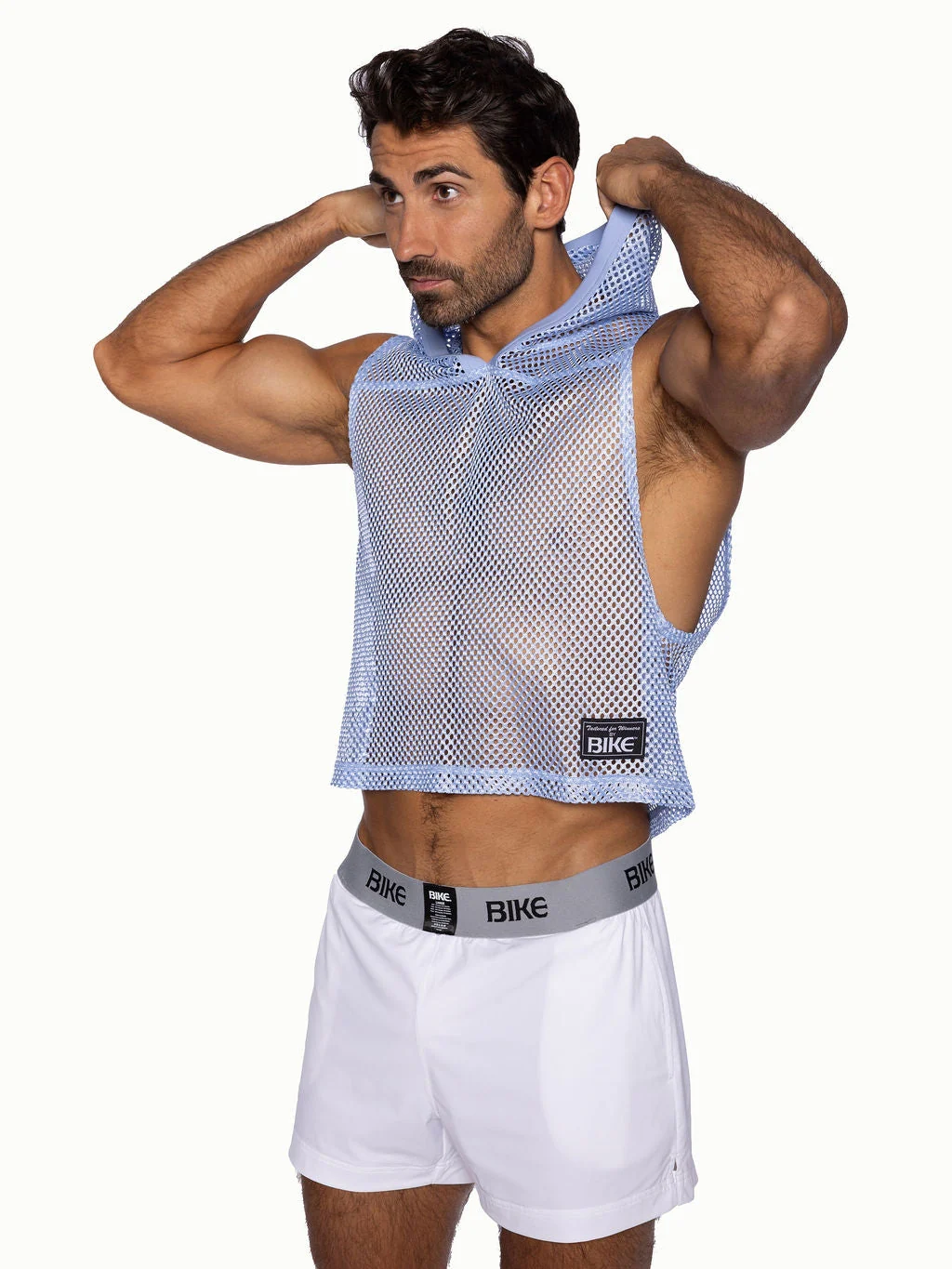 BIKE Hooded Sleeveless Practice Jersey - Ice Blue - Image 3