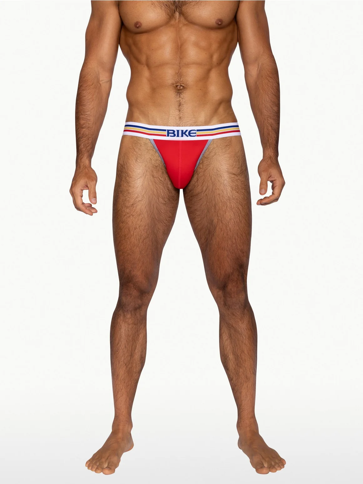 BIKE Stretch Cotton Jock Brief - Samba Red - Image 3
