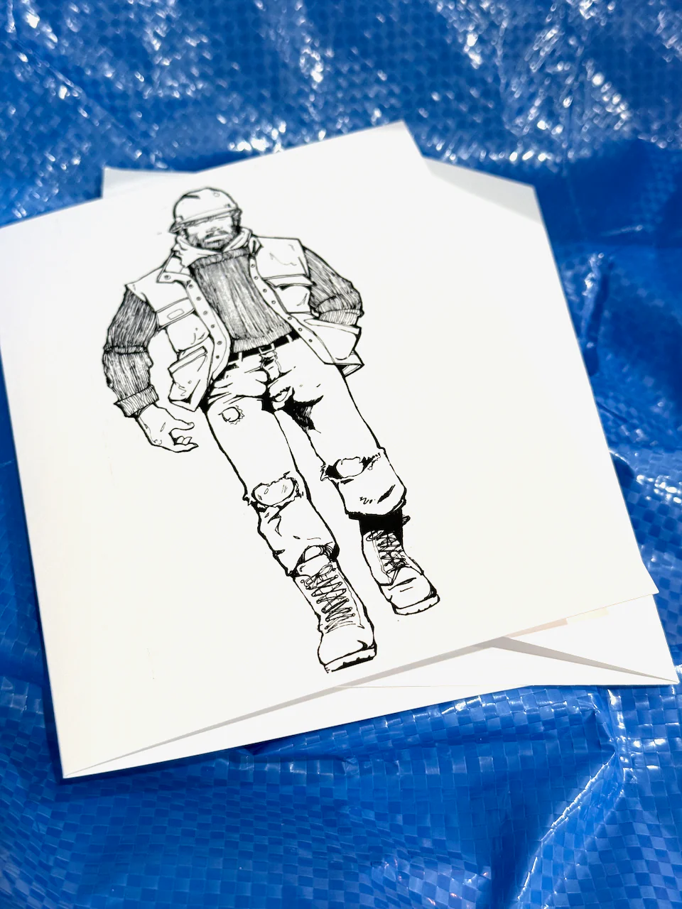 Bill Ward Drum Greeting Card: Construction - Image 2