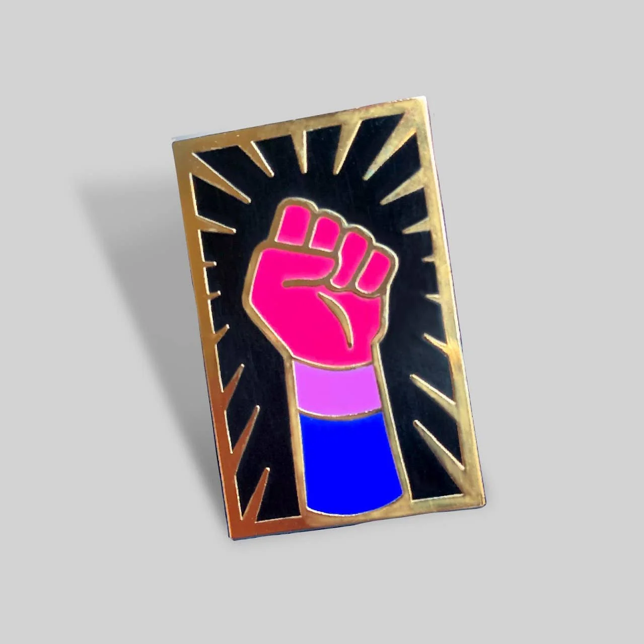 Bisexual Resist Fist Pin by Gaypin'