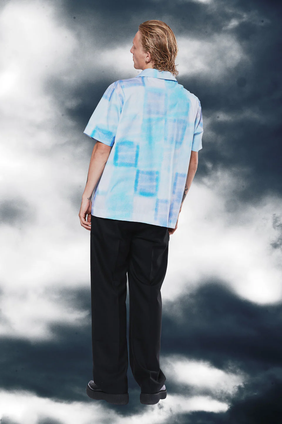 Blue Check Shirt by ISNURH FW 24-25 - Image 5