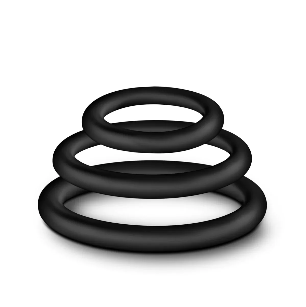 Blush Performance VS4: Black Penis Rings 3-Sizes - Image 4