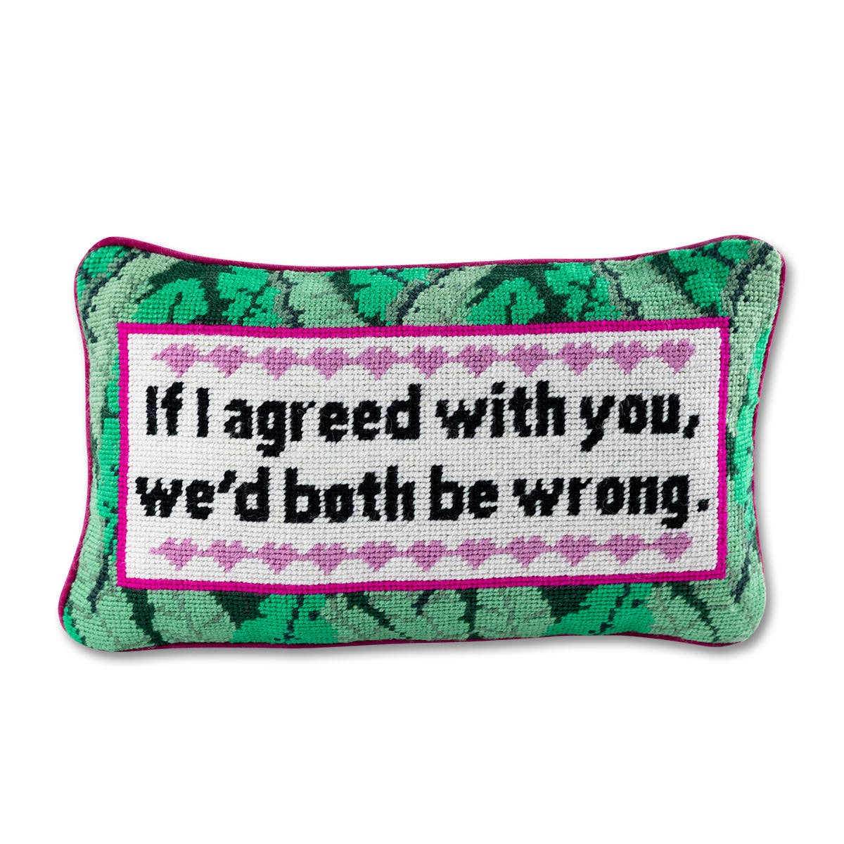 Both Be Wrong Needlepoint Pillow - Image 2