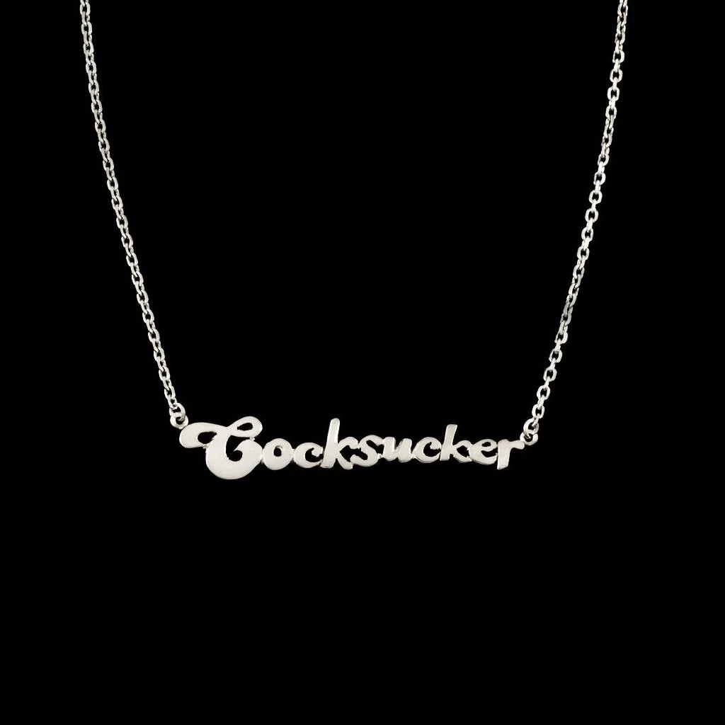 Bruce LaBruce Cocksucker Necklace by Jonathan Johnson in Silver - Image 3
