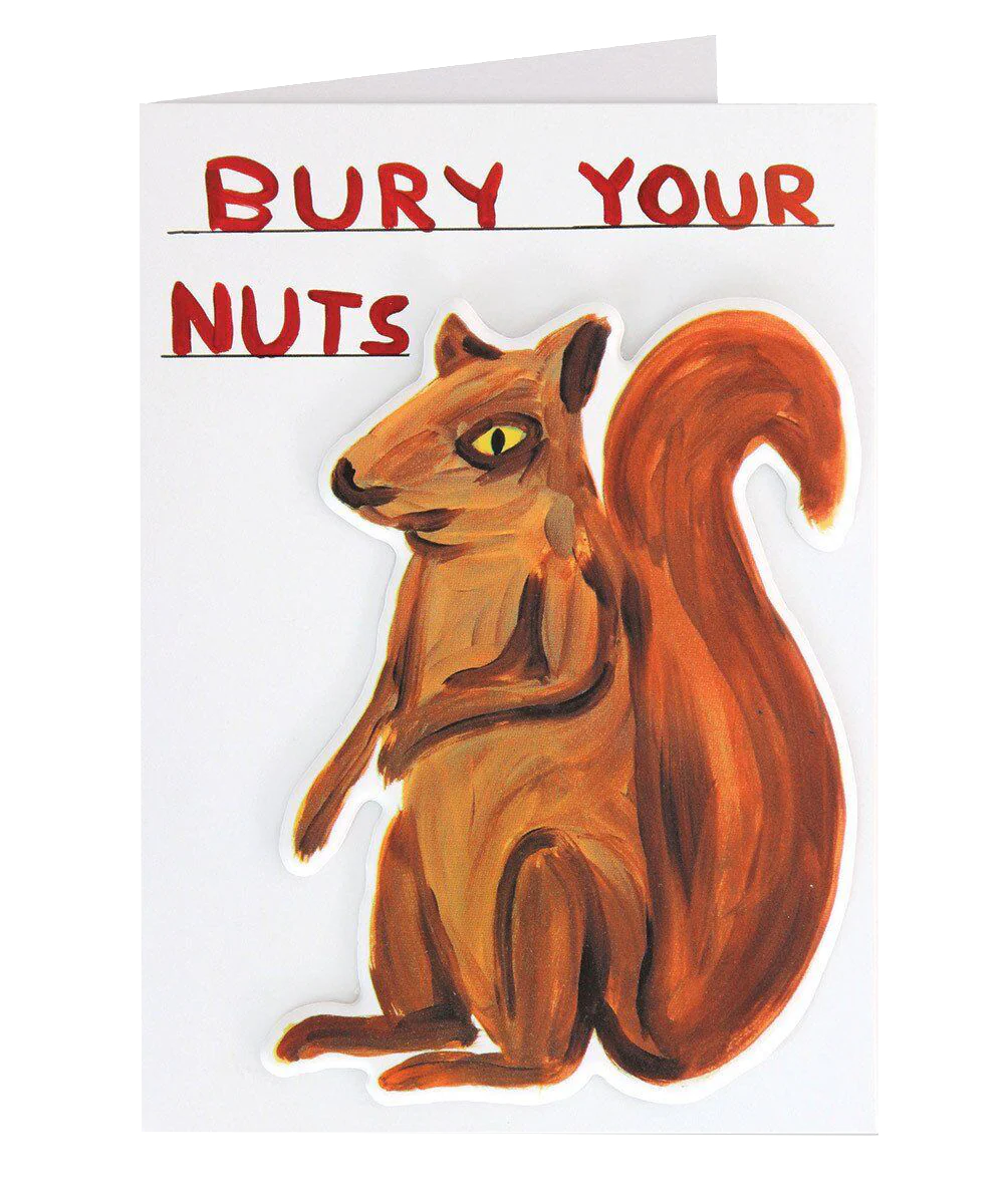 Bury Your Nuts Puffy Sticker Card - Third Drawer Down X David Shrigley - Image 3