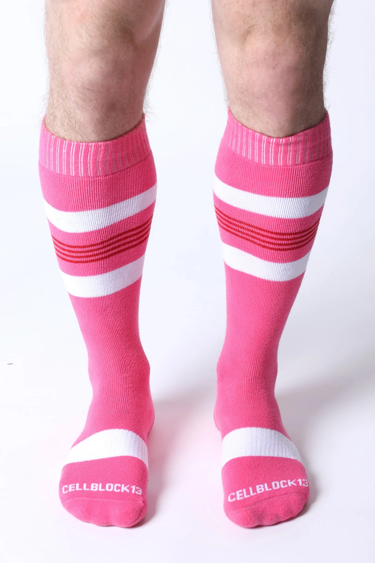 CELLBLOCK 13 Tight End Knee High Socks Light Pink - Image 3