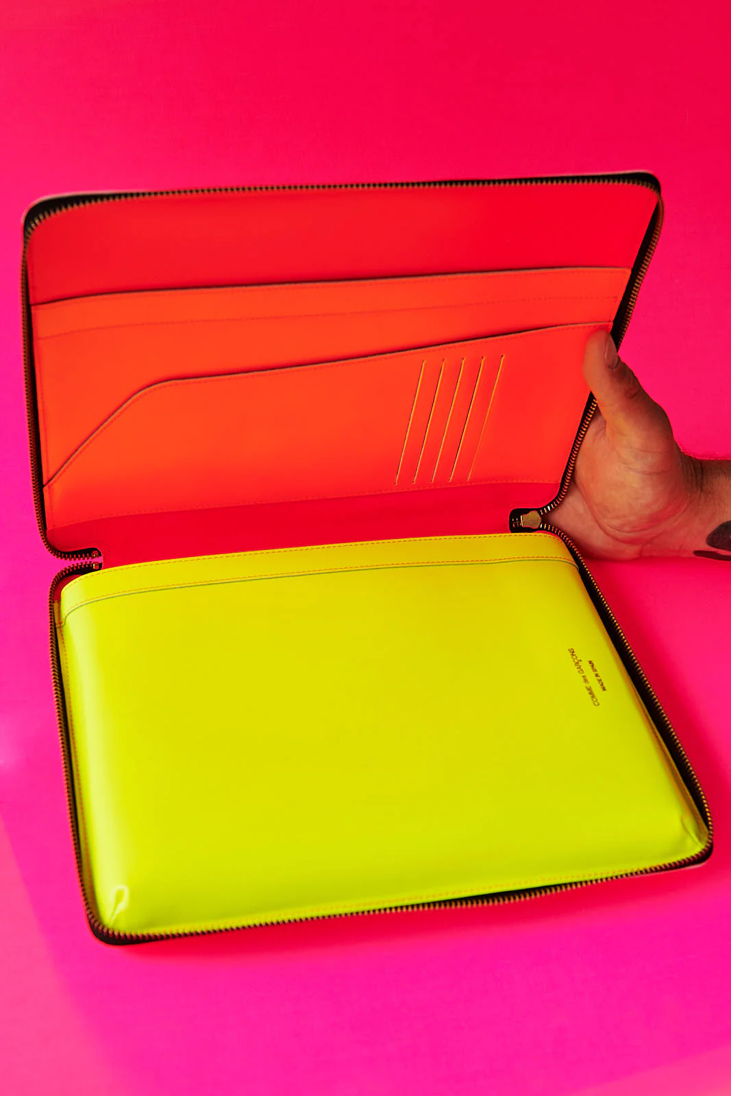 Comme des Garçons Super Fluo Pink iPad case - Image 4