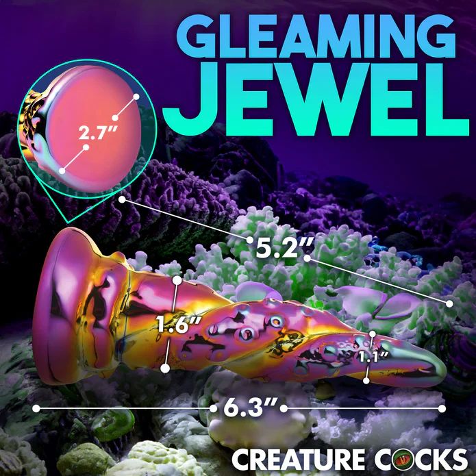 Creature Cock Enchantress Rainbow Glass Dildo - Image 4
