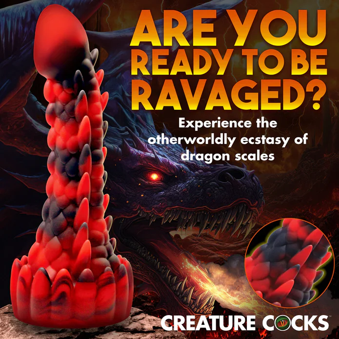 Creature Cocks Demon Rising Scaly Dragon Silicone Dildo - Image 10