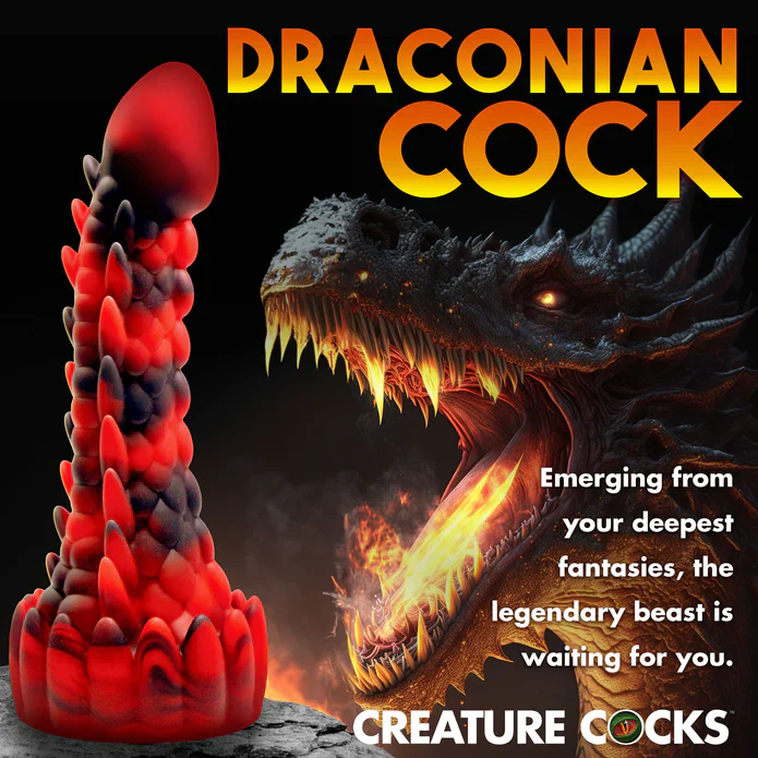 Creature Cocks Demon Rising Scaly Dragon Silicone Dildo - Image 6