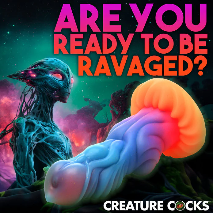 Creature Cocks Alien Invader Alien Glow-in-the-Dark Silicone Dildo - Image 3