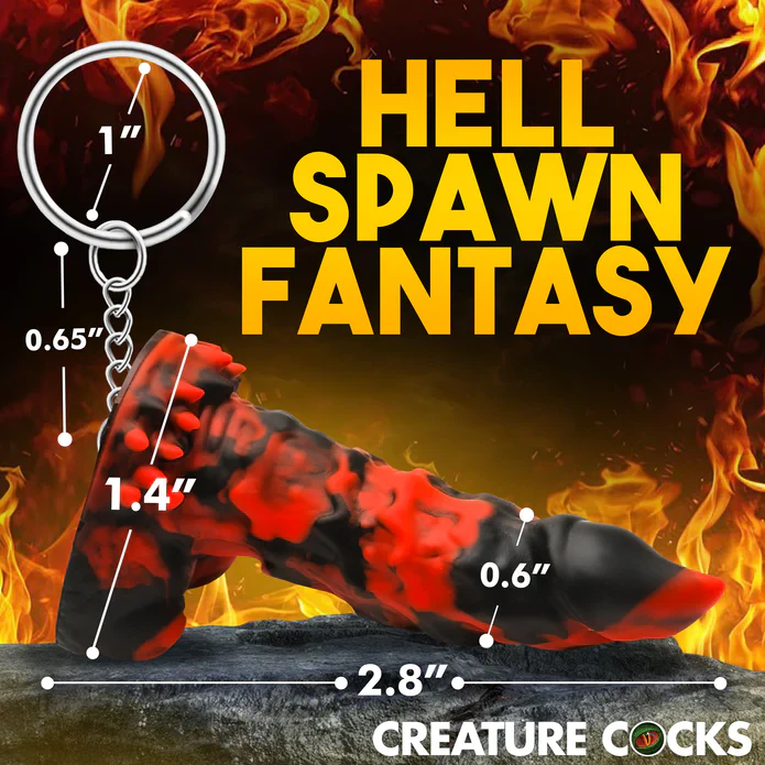 Creature Cocks Fire Demon Keychain - Image 4