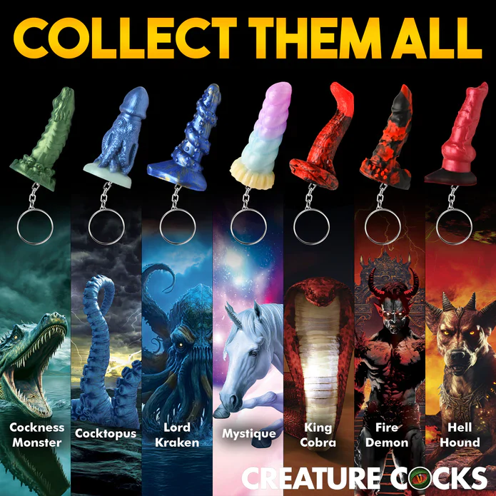 Creature Cocks Fire Demon Keychain - Image 7