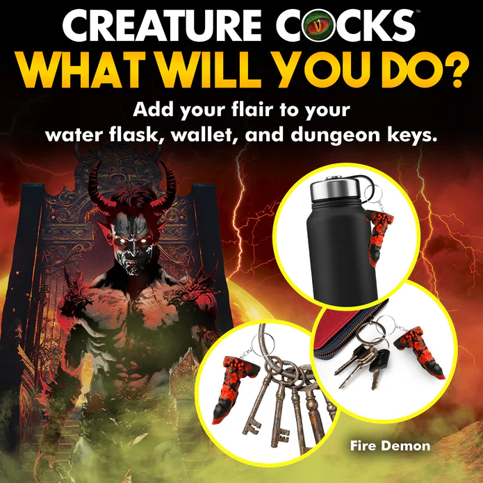 Creature Cocks Fire Demon Keychain - Image 8