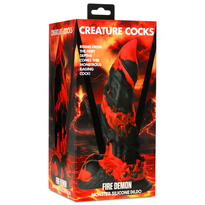 Creature Cocks Fire Demon Monster Silicone Dildo - Image 4