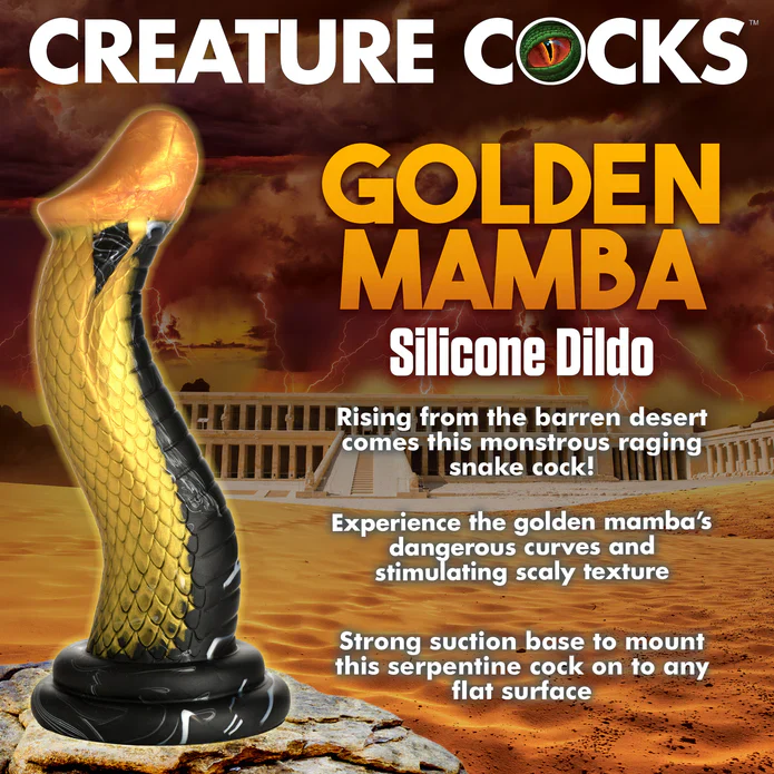 Creature Cocks Golden Mamba Silicone Dildo - Image 4