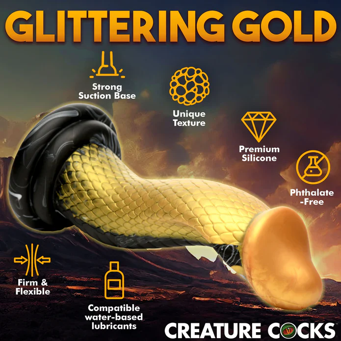 Creature Cocks Golden Mamba Silicone Dildo - Image 7