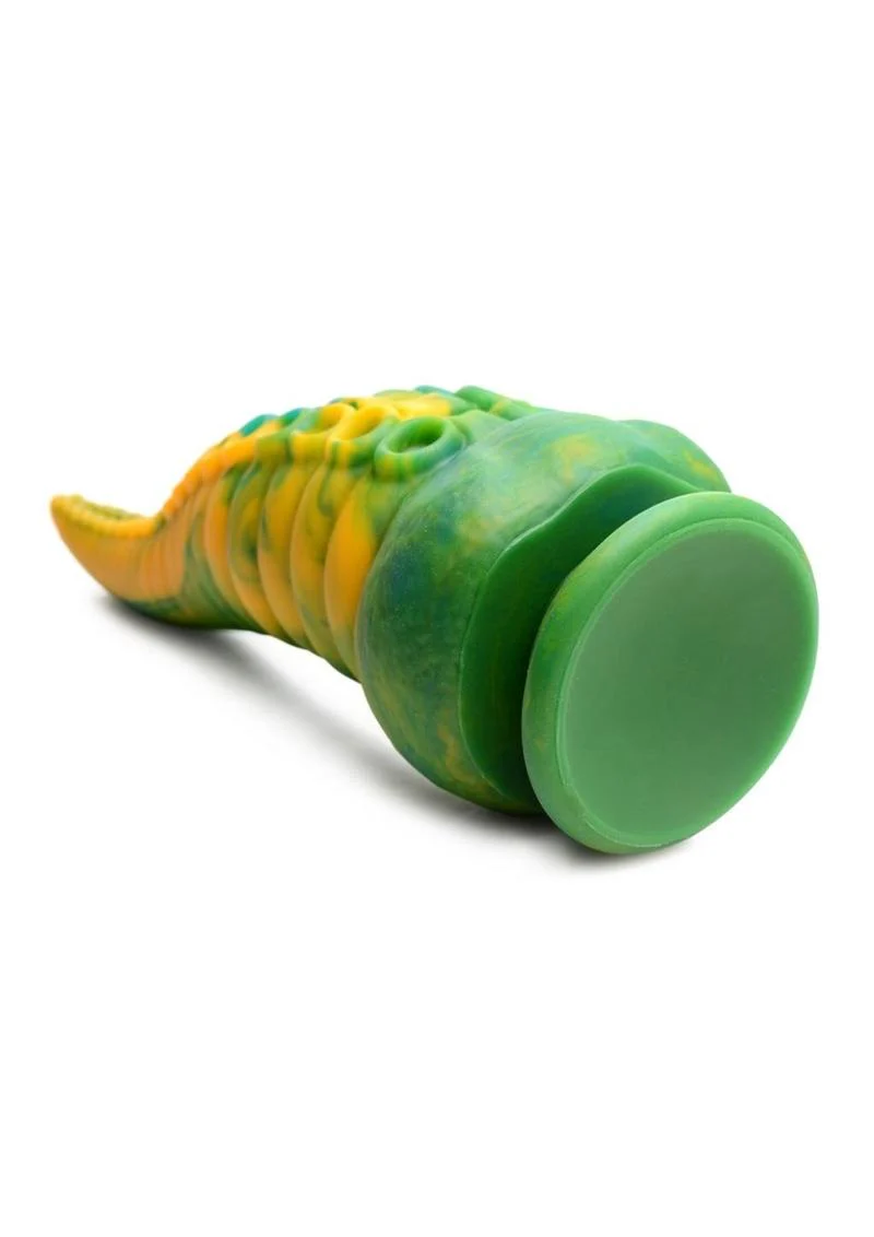 Creature Cocks Monstropus Tentacled Monster Silicone Dildo - Green/Yellow/Blue - Image 5
