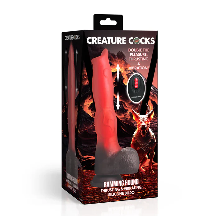 Creature Cocks Ramming Hound Thrusting & Vibrating Silicone Dildo - Image 10