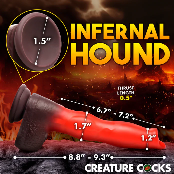 Creature Cocks Ramming Hound Thrusting & Vibrating Silicone Dildo - Image 2