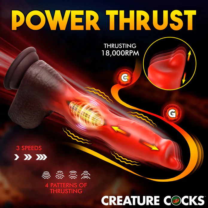 Creature Cocks Ramming Hound Thrusting & Vibrating Silicone Dildo - Image 5
