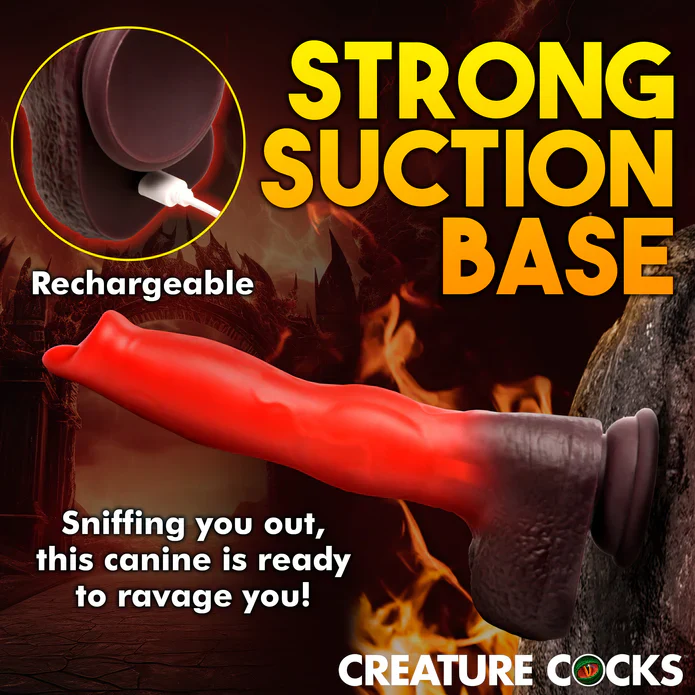 Creature Cocks Ramming Hound Thrusting & Vibrating Silicone Dildo - Image 7