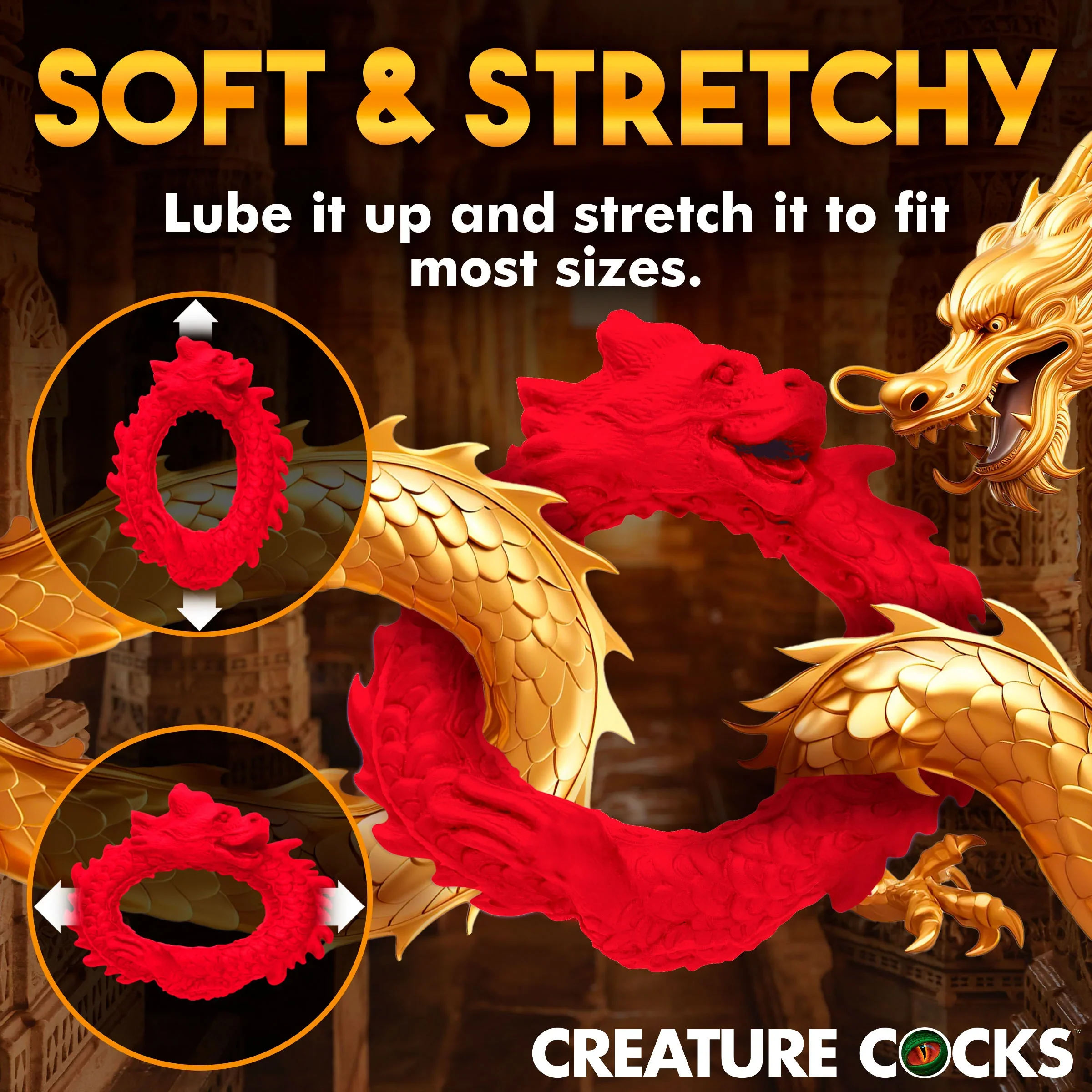 Creature Cocks Rise Of The Dragon Silicone Cock Ring - Image 2