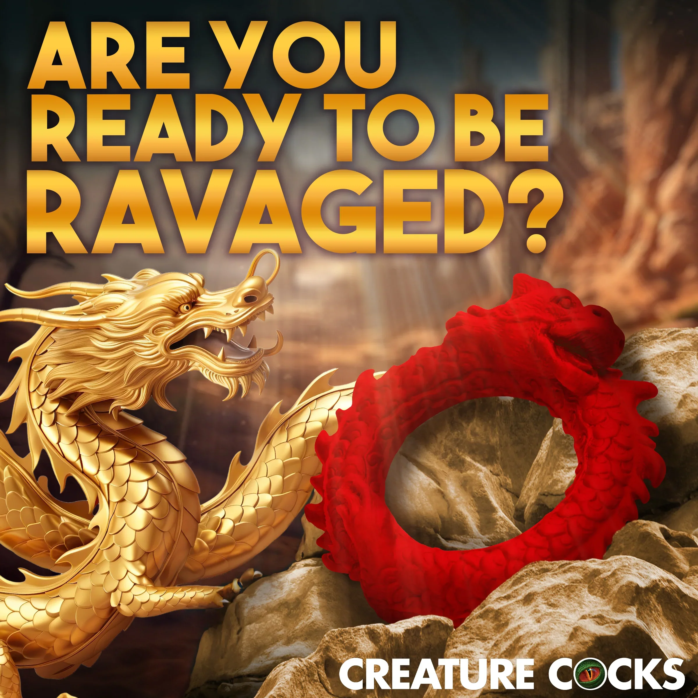 Creature Cocks Rise Of The Dragon Silicone Cock Ring - Image 6