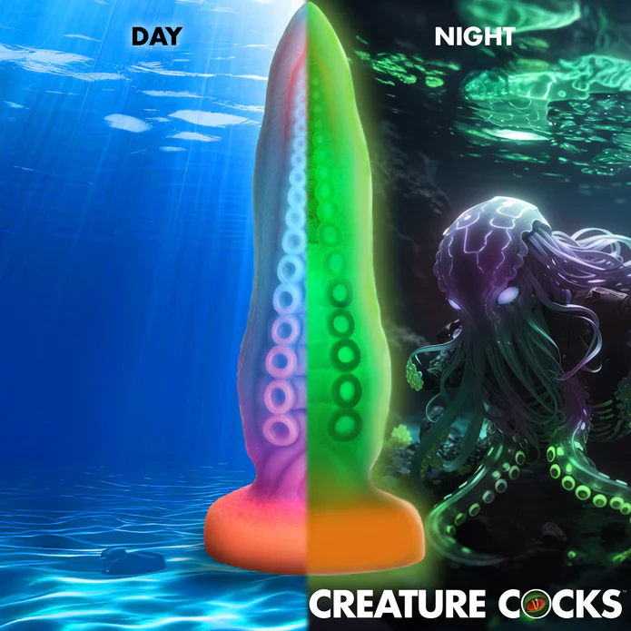 Creature Cocks Tenta-Cock Glow-In-The-Dark Silicone Dildo - Image 3