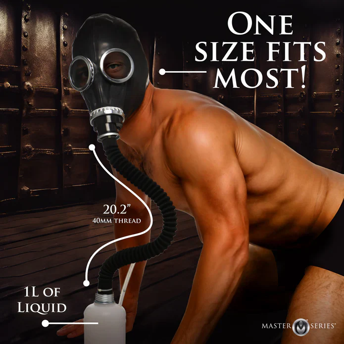 Dark Inhaler Gas Mask with Bottle - Image 4