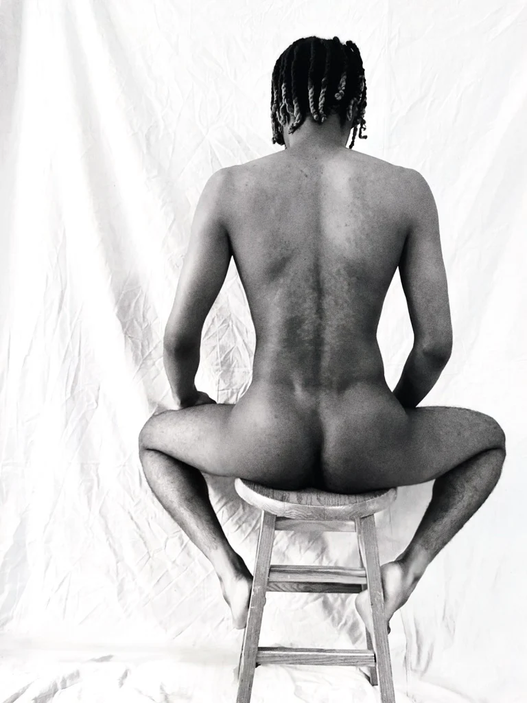 Darren Greenblatt, Jay on stool (back), 2026