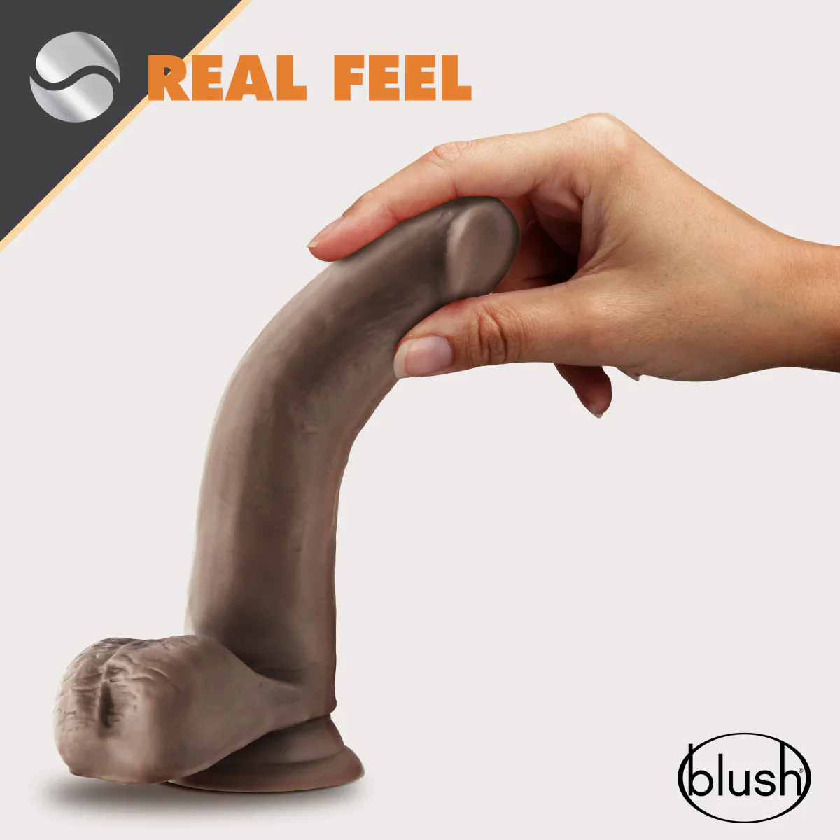 Dr. Skin Glide Realistic Chocolate 7-Inch Long Dildo - Image 3