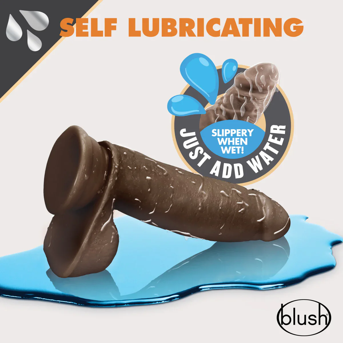 Dr. Skin Glide Realistic Chocolate 7-Inch Long Dildo - Image 4