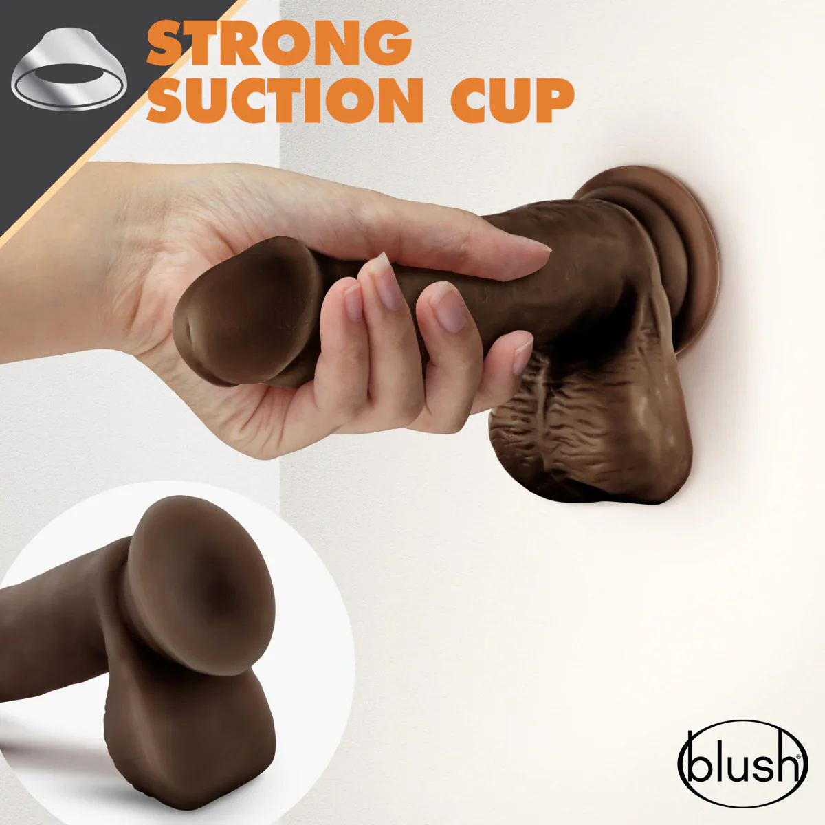 Dr. Skin Glide Realistic Chocolate 7-Inch Long Dildo - Image 6
