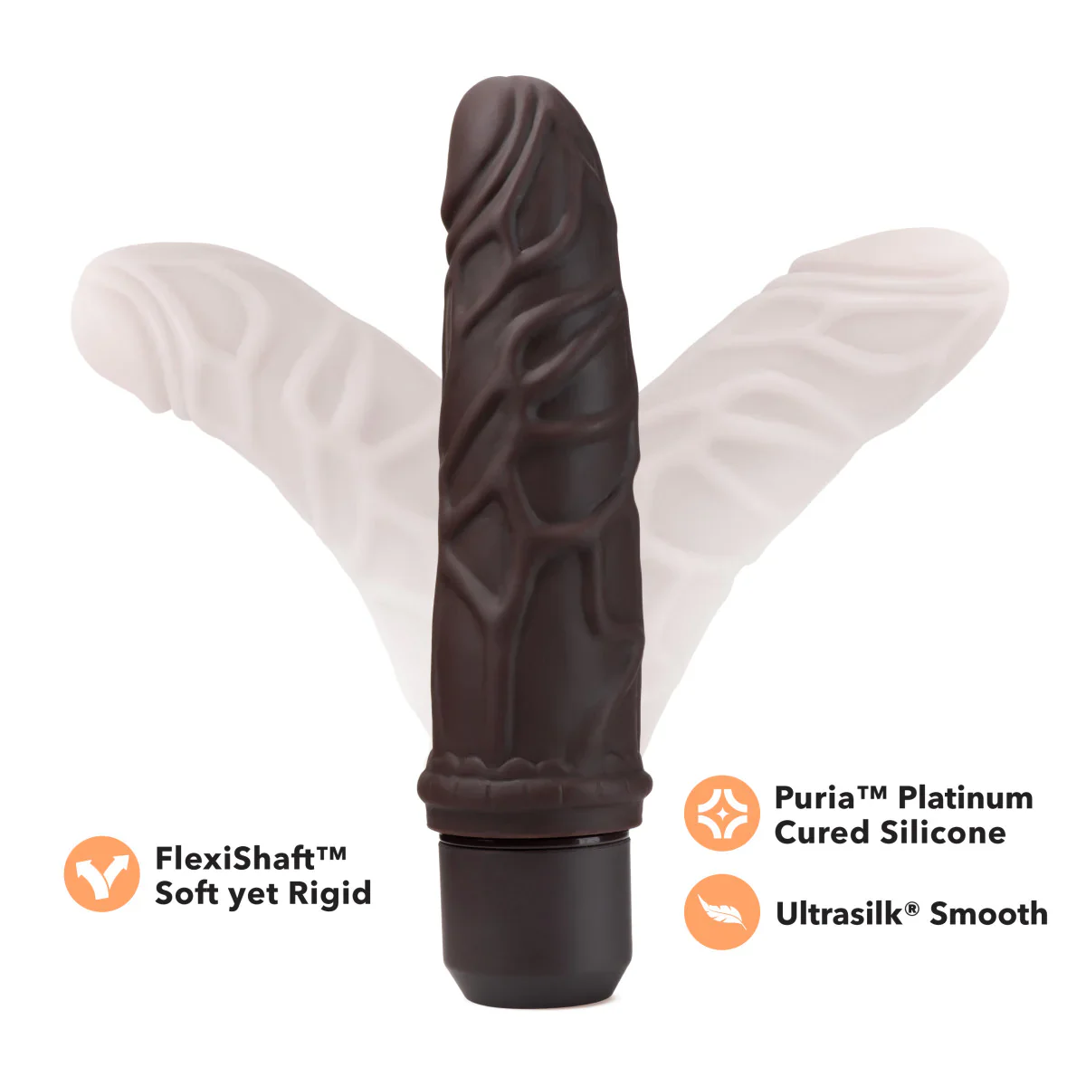 Dr. Skin Silicone Dr. Robert Brown 7.25-Inch Long Vibrating Dildo - Image 5